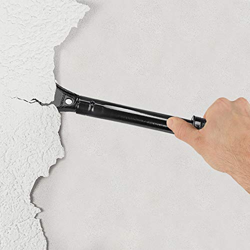Razor Blade Scraper, 4-inch Heavy Duty Long-Handle Scraper for Wallpaper, Paint, Floor, Tile and Windows, Rubber Grip, Made in USA