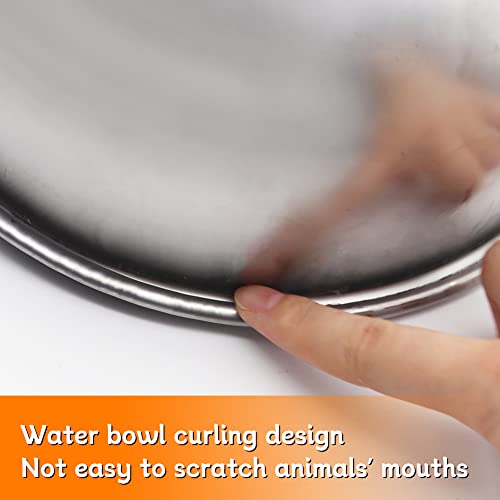 304 Stainless Steel Automatic Livestock Waterer with Float Valve & 3/4'' Water Hose – Self-Filling Drinking Bowl for Dog, Cat, Chicken, Cow, Horse, Goat, Sheep & Pig