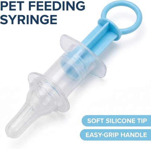 1Pc Blue Pet Medicine Feeder Liquid Oral Syringe Milk Nursing Bottles Syringe Soft Tip Plastic Pet Medical Feeding Tool for Dog Puppy Cat, Kitten Nursing Supplies