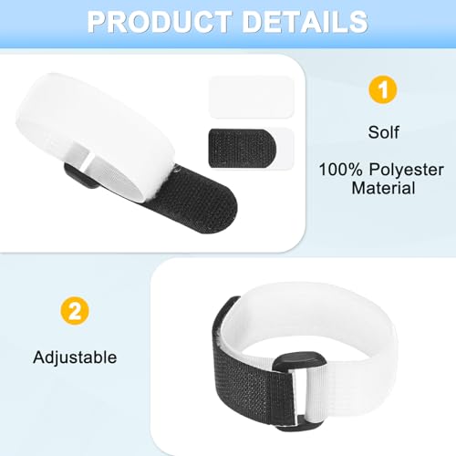 M METERXITY 10-Pack Rooster Collars, 8.07" x 0.79" Adjustable Soft Polyester Anti-Noise Neck Belt for Chickens and Poultry Birds, Noise Control Collar [White] - color: White