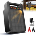 Solar Electric Fence Charger 10 Miles, 0.20J Solar Powered Fence Energizer with Rechargeable 10400mAh Battery, Portable Electric Fence Kit for Livestock, Chicken, Garden Protection, Auto Day/Night