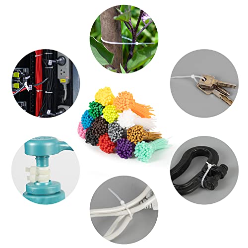 XINGO 1200 PCS Colored Garden Zip Ties 12 inch, 50 lbs Strength, Multicolor Self-Locking Nylon Zip Ties for Marking Chickens Legs or Deco Mesh Wreath Supplies - color: Colorful (50 Lbs)