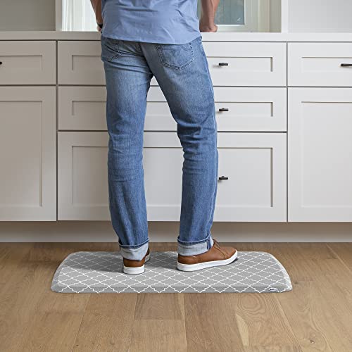 GelPro Elite Trellis Light Grey Kitchen Comfort Mat, 20" x 36 - color: Trellis Light Grey, size: 36"L x 20"W x 0.8"Th