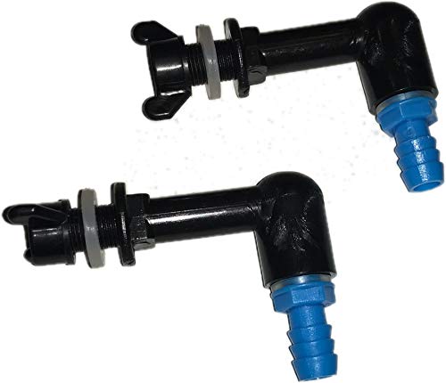 2 Pack Bucket connectors with 5/16” Barb for Rabbit Nipples Gravity Feed Set up