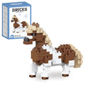 QISHOUTING Horse Mini Building Toy for Kids, Farm Animals Mini Stallion Building Blocks & Learning Toy for Girls Boys, Stallion Figurine Toys for Adults Girls, Birthday Party Favors Stocking Stuffers - style: Stallion