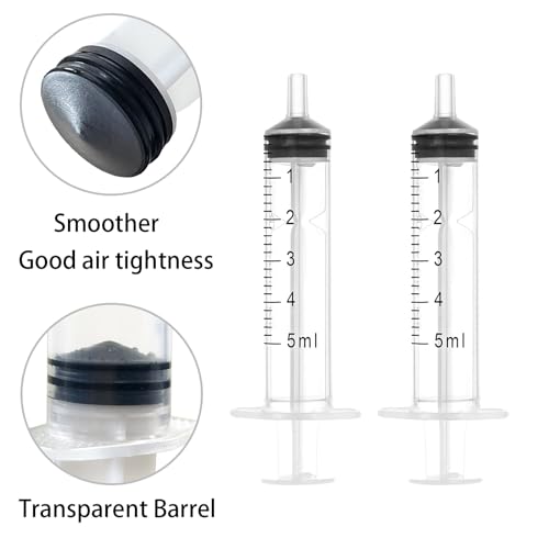 5 Cc Syringe Without Needle, 5 Ml Syringes Without Needle, 5ml Oral Syringe, 5ml Syringe for Pet Feeding, Non-Sterile - size: 5ml, style: 30
