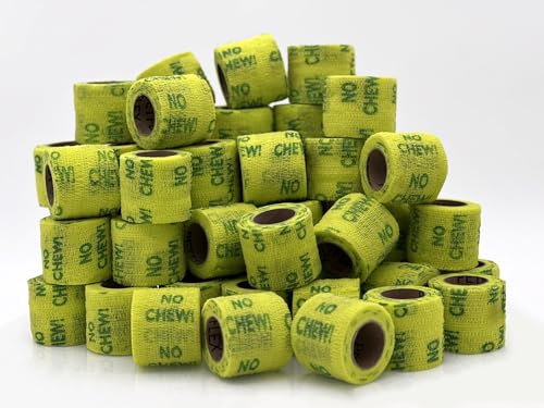 OVIK Health PetFlex No Chew – Flexible Self-Adhering Elastic Bandage for Wound Care – First Aid Wrap for Small Animals Like Dogs, Cats, and Other Pets - 2 inch, 36 Rolls - color: No Chew, size: 36 Count