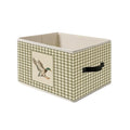 Mallard Duck Canvas Fabric Foldable Storage Bin Basket with Handles | Green Plaid Wild Duck Basket Bin for Kids Playroom Nursery Clothes Toys,Canvas Laundry Room Organization - color: Green Flying Mallard Duck