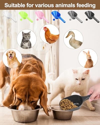 2 PACK Dog Food Scoop,1 Cup Capacity Pet Food Scoop For Dog and Cat (Pink) | Clear Markings for Precise Measuring 1/2 and 1 Cup Lines,Dishwasher Safe,Plastic,Portable and Sturdy - color: pink