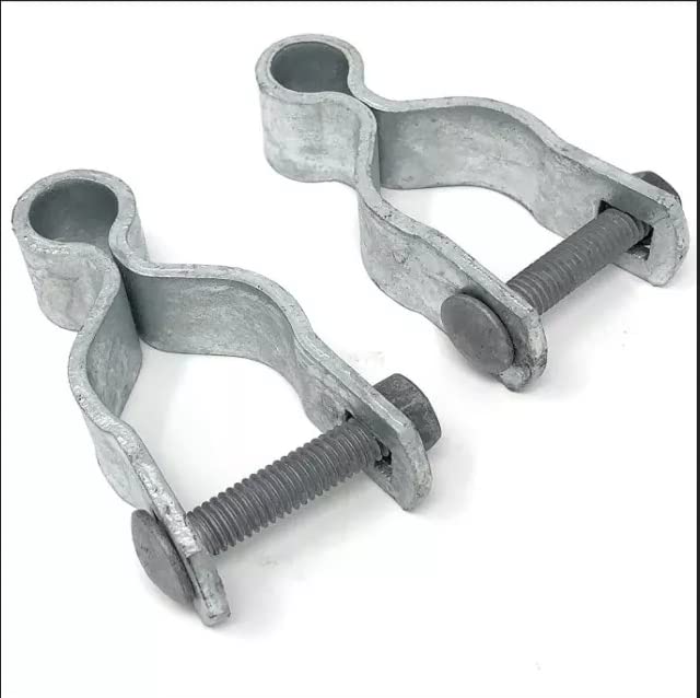 2 Pack Chain Link Fence Frame Gate Post Female Hinge with Bolts and Nuts (1-5/8 Inch) - size: 1-5/8 Inch