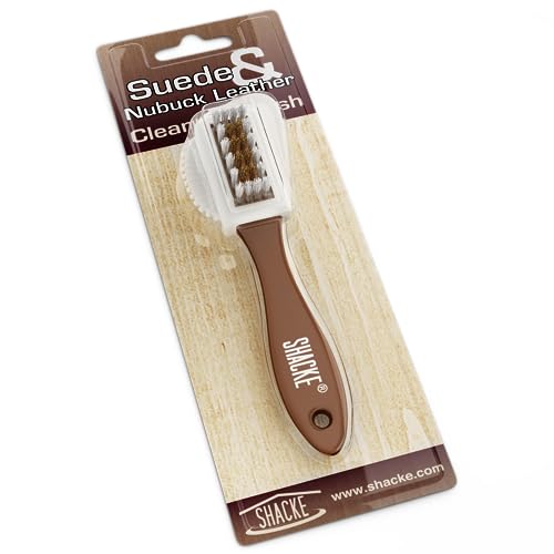 Suede Brush & Nubuck Cleaner – 4-Way Suede Cleaning Brush for Shoes | Suede Shoe Brush & Suede Cleaner — Rubber Bristles, Welts, Nylon/Brass Lift Dirt from Shoes, Boots, Bags & Purses - size: 1 - Original Suede Brush