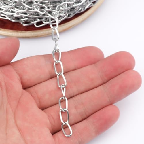300 ft Galvanized Jack Chain, Light Duty Coil Chain, Metal Hanging Chains Spool for Bird Feeders, Flowerpots, Artworks & DIY Projects (1.4 mm Thick, 22 pounds Capacity) - size: 300 ft 1.4 mm