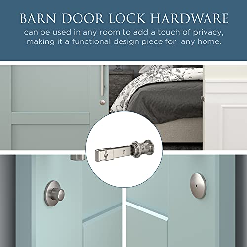 National Hardware N700-151 Barn Door Lock, Satin Nickel, 5" x 1-1/4" x 3/4" - color: Satin Nickel, size: 5" x 1-1/4" x 3/4"
