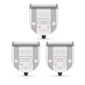 5 in 1 Replacement Blade Compatible with WAHL Bravura Chromado Creativa | 3 Pcs Silver Dog Replacement Heads Compatible with Wahl Bravura Clipper .Chromado，Creativa，Figura Clippers for Dogs Grooming - color: 3 Pack Silver