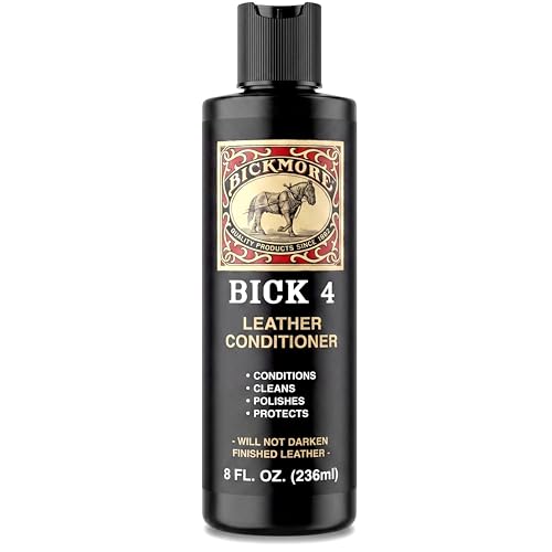 Bick 4 Leather Conditioner & Cleaner, Won't Darken Boots, Couch, Bags 8 oz | Made in USA, For Shoes, Furniture, Jackets, Auto Interiors, Apparel & Accessories - size: 8 oz