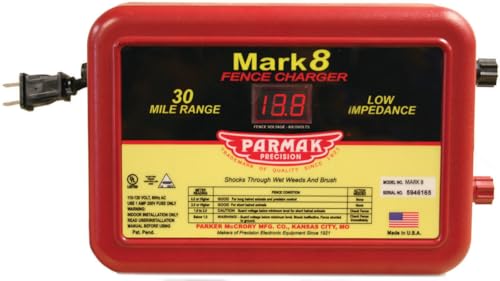 Parker Mc Crory Mfg Mark 8 Mark 8 Electric Fence Charger, 30-Mile, Low Impedance, Plug-in, 110-120-Volt - Quantity 4
