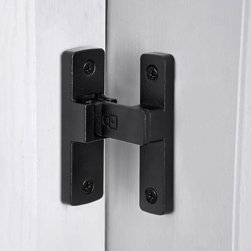 Matte Black 90 Degree Barn Door Lock ，Right Angle Door Lock Latch | Zinc Alloy Flip Gate Latches,for bedroom,garage,balcony,barn,sliding door,bathroom,window,cabinet,drawer,pet enclosures - color: Matte Black_90 Degree