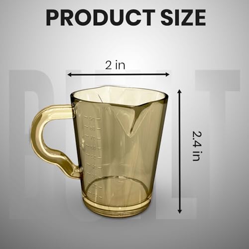 3 Oz Double Spout Polycarbonate Measuring Pitcher Yellow Cup