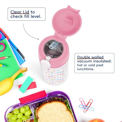 Sweet Goat Enthusiast 12oz Kids Pink Bottle – Cute goat with friendly expression on white background – Farm Day, School Lunch - color: Pink