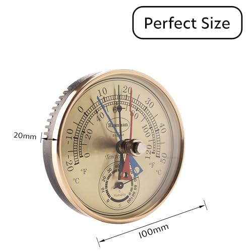 Brannan Max Min Thermometer and Hygrometer - Ideal Greenhouse Thermometer and Humidity Meter to Monitor Maximum and Minimum Temperatures and Humidity Easily Wall Mounted