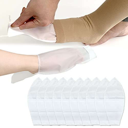 Open Toe Compression Sock Aid for Easy Slide - Slip Stocking Applicator to Help Assist Put On for Elderly, Disabled, Pregnant, 10 Pcs - size: 5 Pair (Pack of 5)