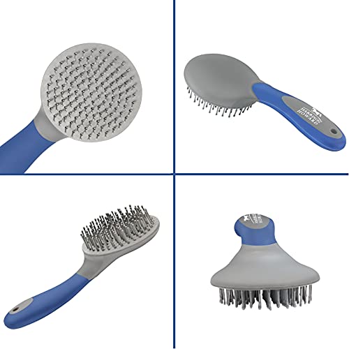 Harrison Howard ShineWell Humanized Design Non-Slip Ultra-Soothing Mane and Tail Brush for Horse - color: Deep Blue