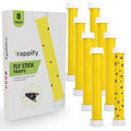 Trappify Hanging Fly Trap & Fruit Fly Traps for Indoors, Yellow, 8 Pack | Recycled Paper Stick with Ultra-Tacky Adhesive and Bait Cup, Hangs in Kitchens, Patios, Barns, Catches Flies and Gnats - size: Pack 8