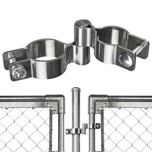 2 Pack 1-5/8" x 1-3/8" Chain Link Fence Gate Hinge, 304 Stainless Steel Heavy Duty Male Female Post Hinges with Bolts and Nuts - color: 1-5/8", size: 1-3/8"