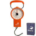 Pristis Fishing Hanging Scale with Tape Measure for Farm Kitchen Luggage | 80 LBs Fish Weight Analog Spring Hook Crane Scale Kit with Non-slip Large Handle, Portable Gear Equipment Weighting Accessory