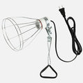 Simple Deluxe 1-Pack Clamp Lamp Light with Steel Cage Wire Grillup to 250W E26 Socket (No Bulb Included), 6' Cord, Silver - size: Lamp Cage (250 Watts), style: 1-Pack (Ceramics)