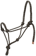 Weaver Leather Diamond Braid Rope Halter , Black/Tan/White, Average Horse