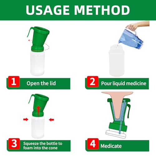 3 Pack Teat Dip Cup, Non Reflow Nipple Cleaning Disinfection, Dip Cup for Cow Sheep Goat, Non-Return Teat Dipper - 300 ml (Green) - color: Green