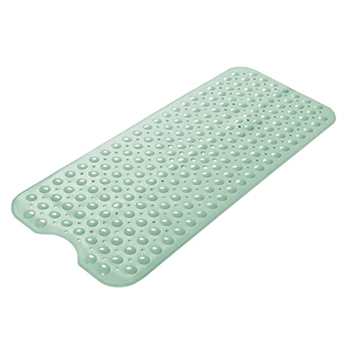 AmazerBath Shower Mat Non Slip 40 x 16 Inches, Shower Stall Mats with Suction Cups and Drain Holes, Non Slip Bath Mat for Tub for Elderly & Kids, Mint Green - color: Mint Green, size: 40" x 16" (Rectangular)