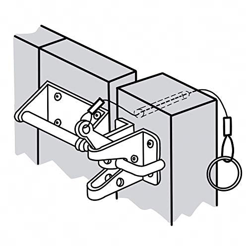 JIAHOO Heavy Duty Gate Latch for Wooden Fence with Cable Pull Opener | Automatic Latch for Wooden & Metal Gates, Vinyl Fence, Self Locking Outswinging Pool & Dog Door Latch with Security, Black