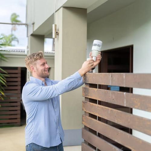 Ecowitt WS90 7-in-1 Weather Station with Bluetooth & Zigbee connectivity, Ultrasonic Wind Monitoring, Haptic rain Detection, Temperature & Humidity Tracking, UV & Illuminance, IPX5, Powered By Shelly