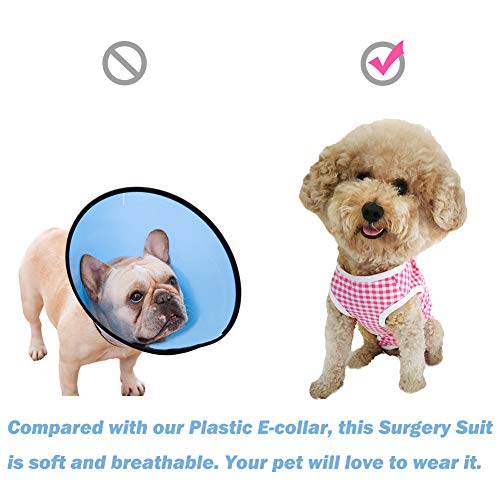 Dog’s Recovery Suit Post Surgery Shirt for Puppy, Wound Protective Clothes for Little Animals(Green Black Stripe-XXS) - color: green black stripe, size: XX-Small