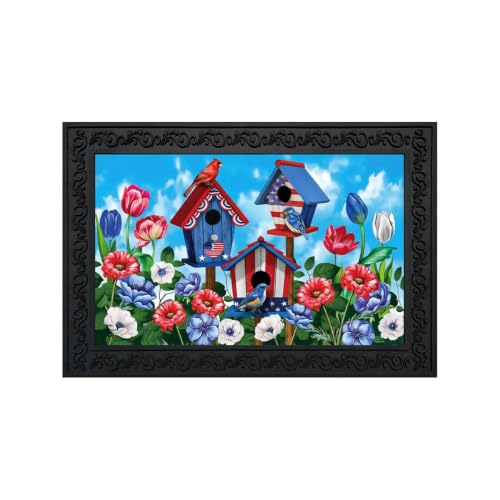 Briarwood Lane Doormat 30x18 Indoor Outdoor American Birdhouses Summer for Summer Doormat