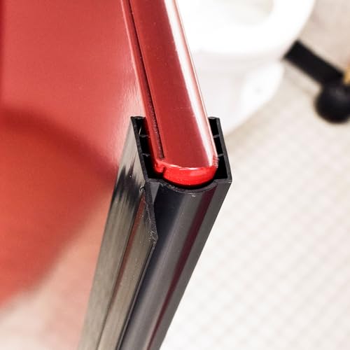Privacy Seal (Round Edge 4-Pack) | Restroom Stall Door Gap Cover for Privacy | Removes Gaps on Bathroom Stall Doors | Easy-to-Install Plastic Round Edge Trim (Covers 1 Stall Door)