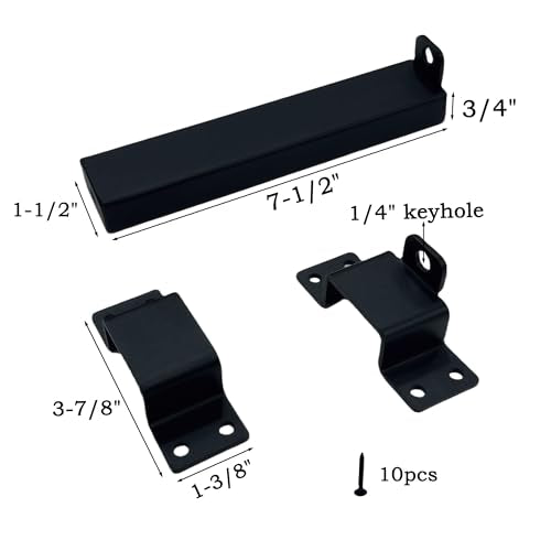 Heavy Duty Security Slide Gate Latch with Padlock Hole Adjustable Gate Latch Lock for Wooden Fences, Barn Door,Fence Gate and Shed Lock