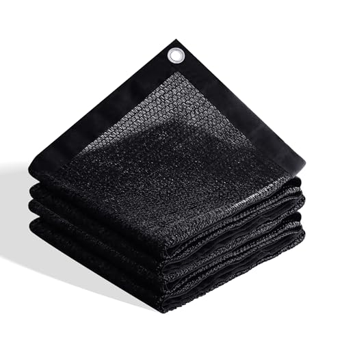 VICLLAX 70% Shade Cloth, 6x10FT Durable Black Mesh Trap with Every 3 FT Grommet, Sun Shade Fabric Netting for for Plants Cover, Greenhouse, Chicken Coop, Barn Kennel, Garden Patio - size: 70%-06 x 10 FT