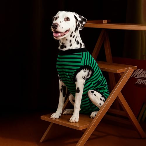 Recovery Suit for Dogs Cats After Surgery, Green Navy Stripes, XS | Soft Breathable Fabric, Prevents Licking & Scratching, Easy to Put On, Machine Washable, Post-Surgery, Wound Protection - color: Green Navy Stripes, size: XS (Back:8.3-11.4'', Weight:4-7