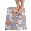 ENKOSI Non Slip Shower Mat – Bath Mat for Tub and Shower Floors – Anti Slip Bathtub Mat with Strong Suction Cup Grip – Unique Design Soft Bathroom Mat for Inside Baths and Showers (28x16 Stone Path) - color: Stone Path