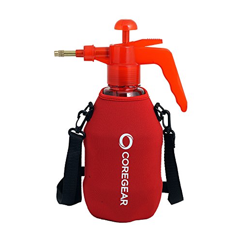 (Ultra Cool™ XLS) USA Misters 1.5 Liter Mister & Sprayer Personal Water Pump with Full Neoprene Jacket and Built-in Carrying Strap - color: Red