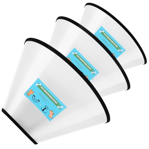 GLADOG Soft Dog Cone Collar – 3 Similar Sizes per Set (S/M/L) for Better Fit, XL Single Size – Cone for Dogs to Stop Licking, Adjustable E Collar for Dogs After Surgery, Elizabethan Collar for Dog - size: M（Puppy or Medium Dog）