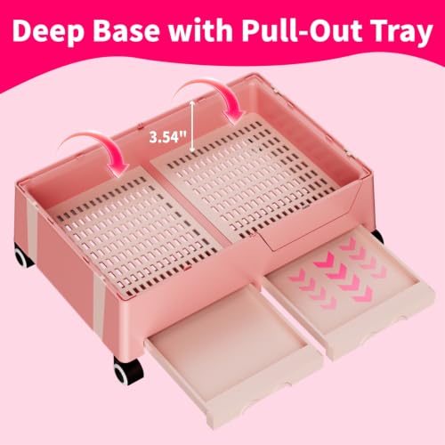 STILLCOVE 2-Tier Rabbit Cage: Small Animal Pets Enclosure with Water Bottle | Hay Feeder, Liner, Dustpan & Brush Set, Guinea Pig Hamster Bunny Hutch, Small Pet Habitat for Ferret Chinchilla Rodent Indoor - size: 28.3"L x 18.5"W x 27.2"H