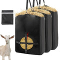 3 Pcs Hay Bags for Goats, Release Buckle for Goats Slow Feeder Hay Bags | Hay Bags with Adjustable Hanging Strap, Can Hold 0.5 to 1 Pieces of Hay, Reinforced Oxford Fabric Feeding Bag for Sheeps