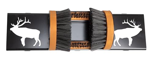 Original Shoe Cleaner Brush with Portable Base, Elk Design | American Made, No Mounting Needed - style: Elk