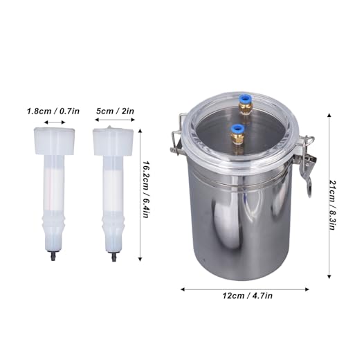 Rechargeable Goat Milking Machine, Portable Battery Powered Goat Milker Machine Electric Pump Pulsating Milking Machine, with 2 Teat Cups, 2L Stainless Steel Milk Container