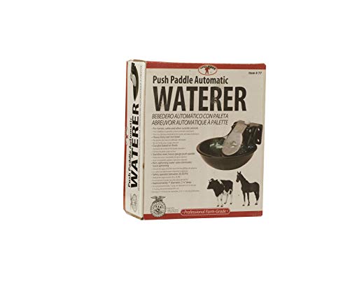 Little Giant Automatic Livestock Water Push-Paddle Epoxy Coated Automatic Stock Waterer, Great for Horses, Cows and Hogs (Item No. 77), Black