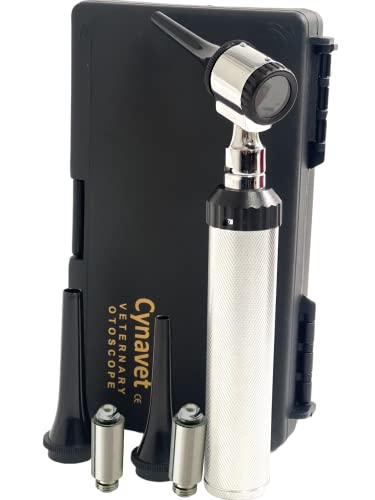 New Veterinary Diagnostic Otoscope Set Kit Vet Instrument with 2 Extra Replacement Bulb Cynamed